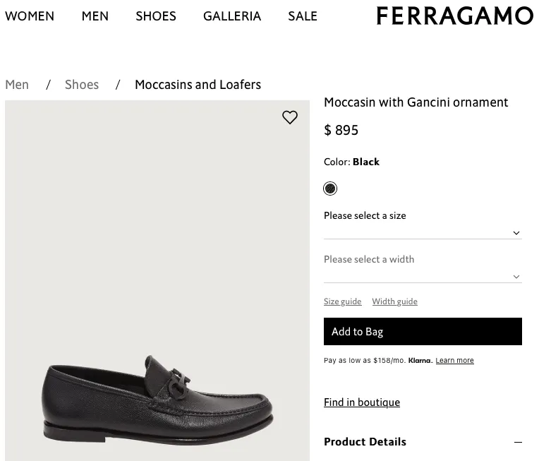 $895 SALVATORE FERRAGAMO - "CROWN" Black Gancini Bit Loafers - 11.5 D