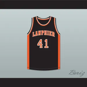 Andre Iguodala 41 Lanphier High School Lions Black Basketball Jersey 3