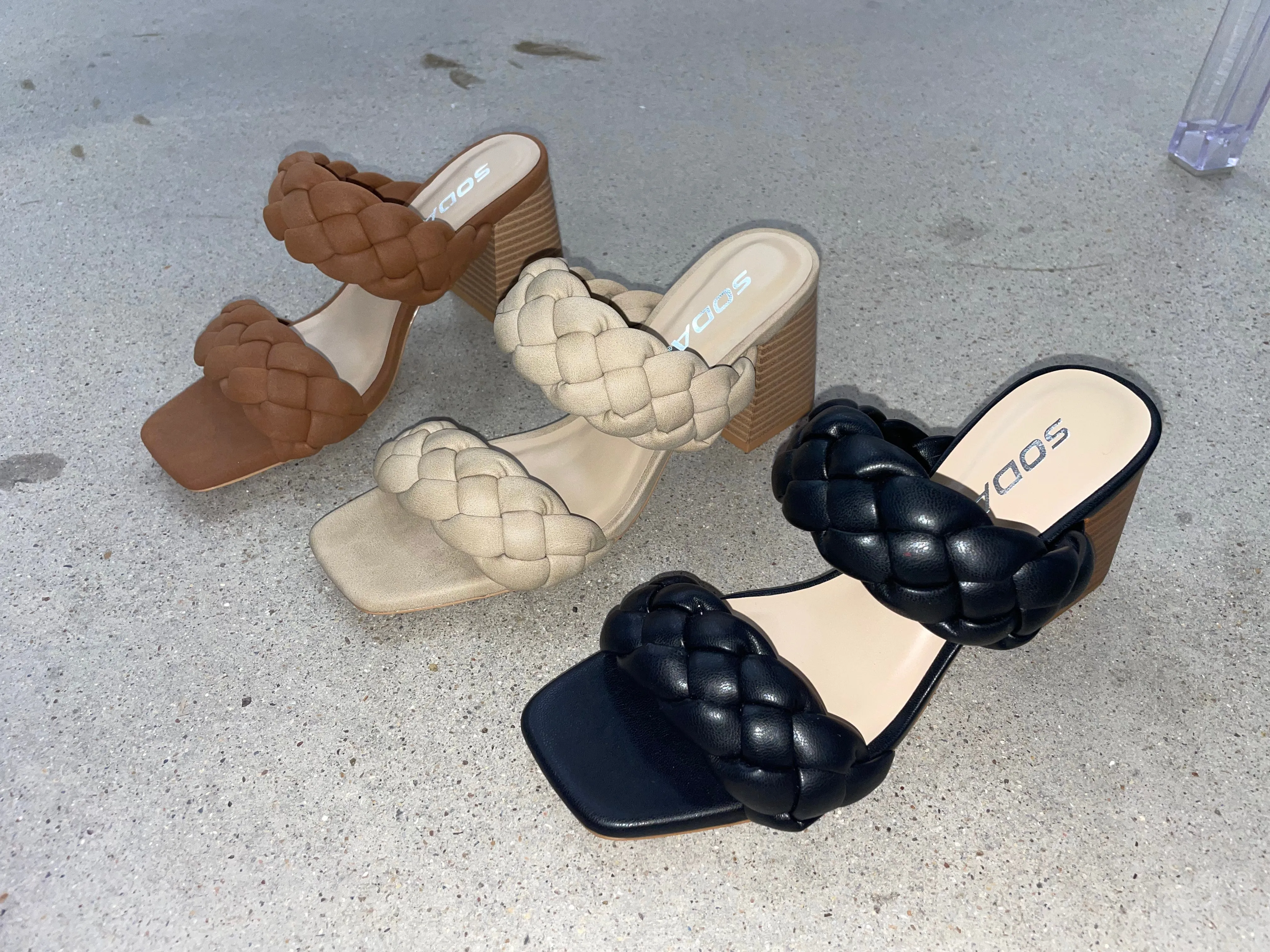 Buggy Double Braided Heel Sandal-Multiple Colors Available