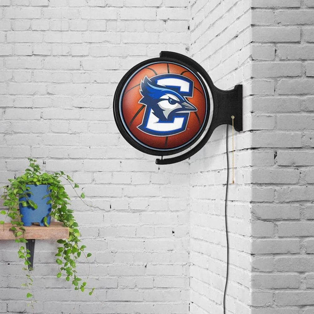 Creighton Bluejays: Basketball - Original Round Rotating Lighted Wall Sign