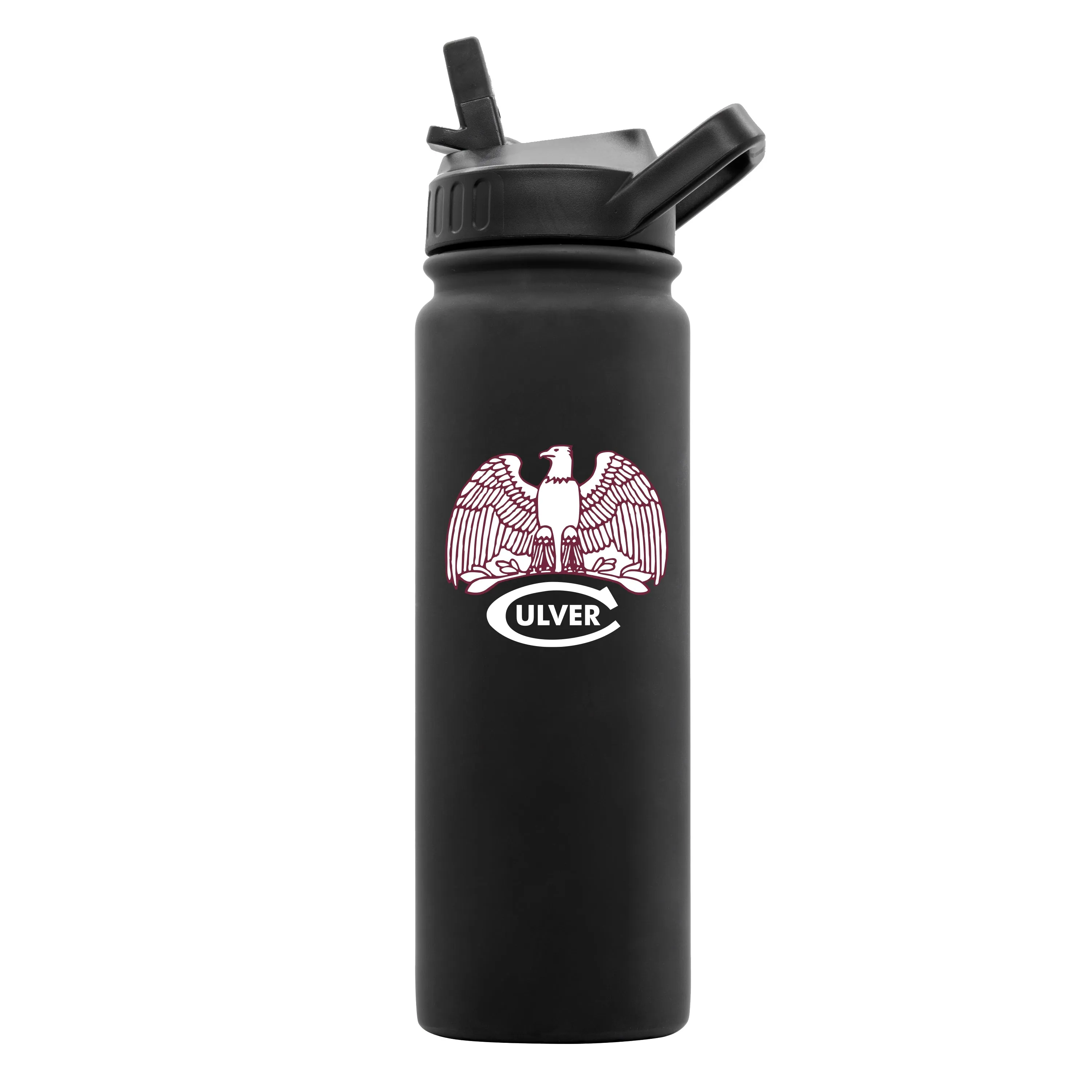 Culver Eagle Black Soft Touch Water Bottle - 24oz
