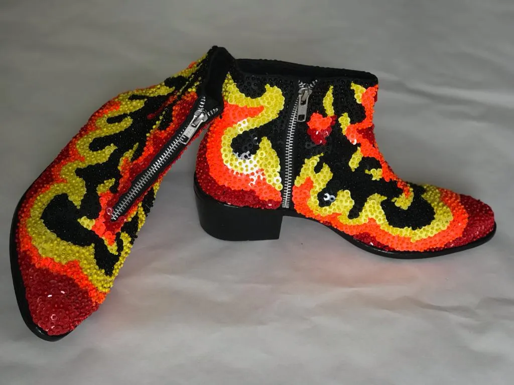 Flame Ankle Boots