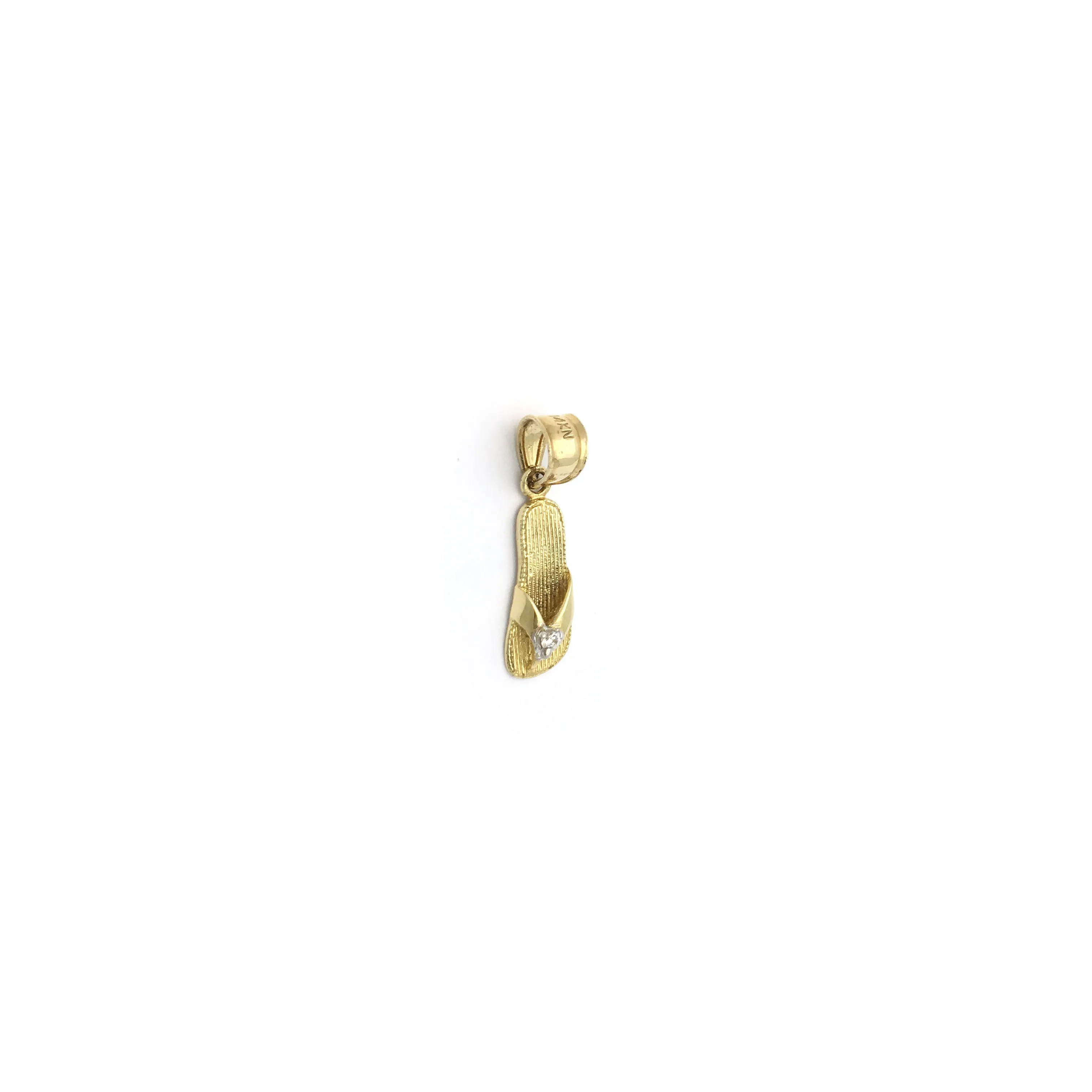 Flip Flop CZ Pendant (14K)