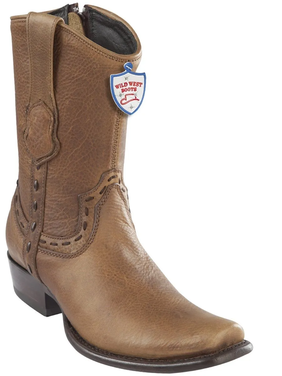 Genuine Leather Rage Ankle Boot in Honey