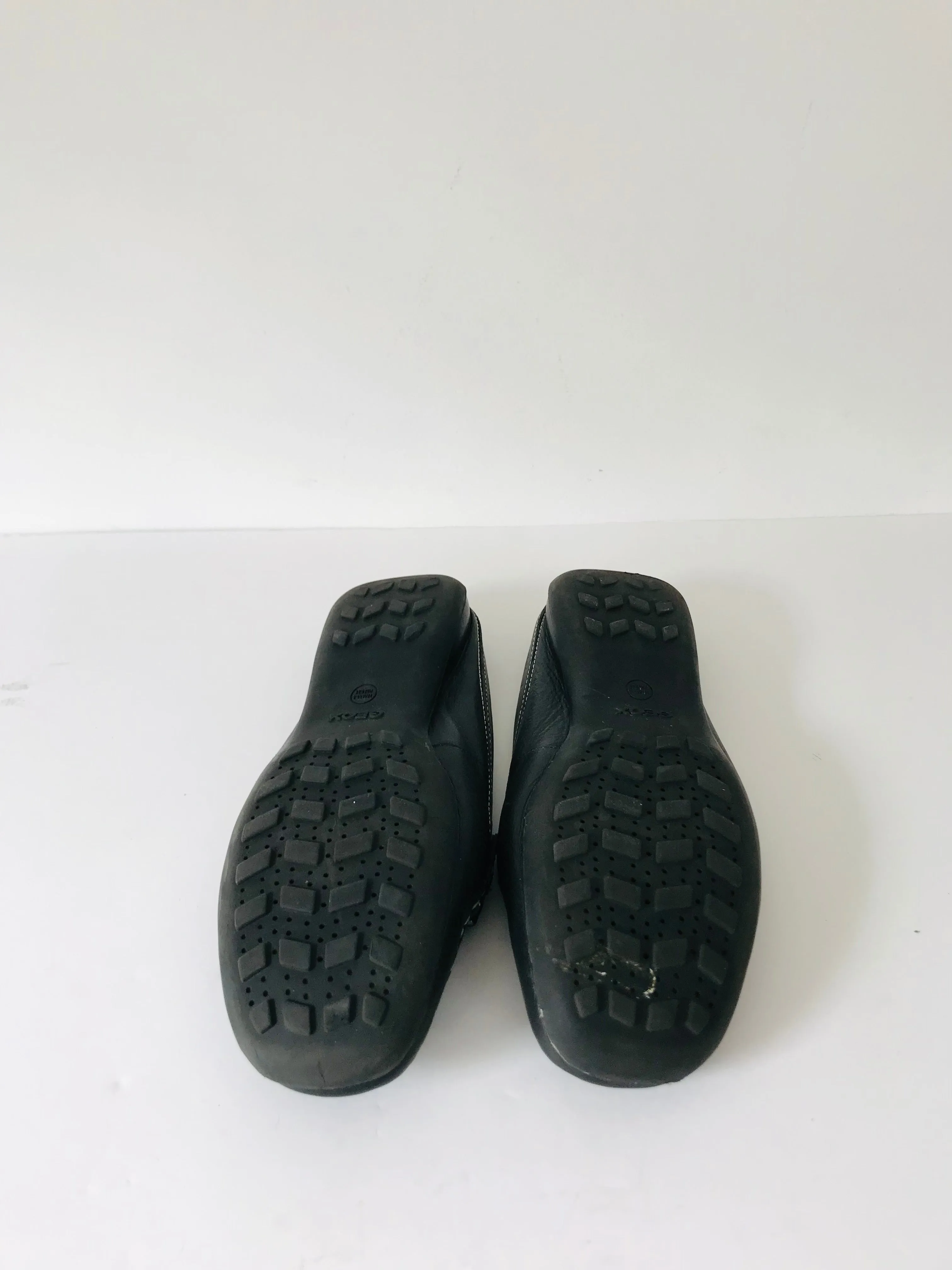 Geox Women's Slip-On Leather Moccasin Loafers | 40 UK7 | Black