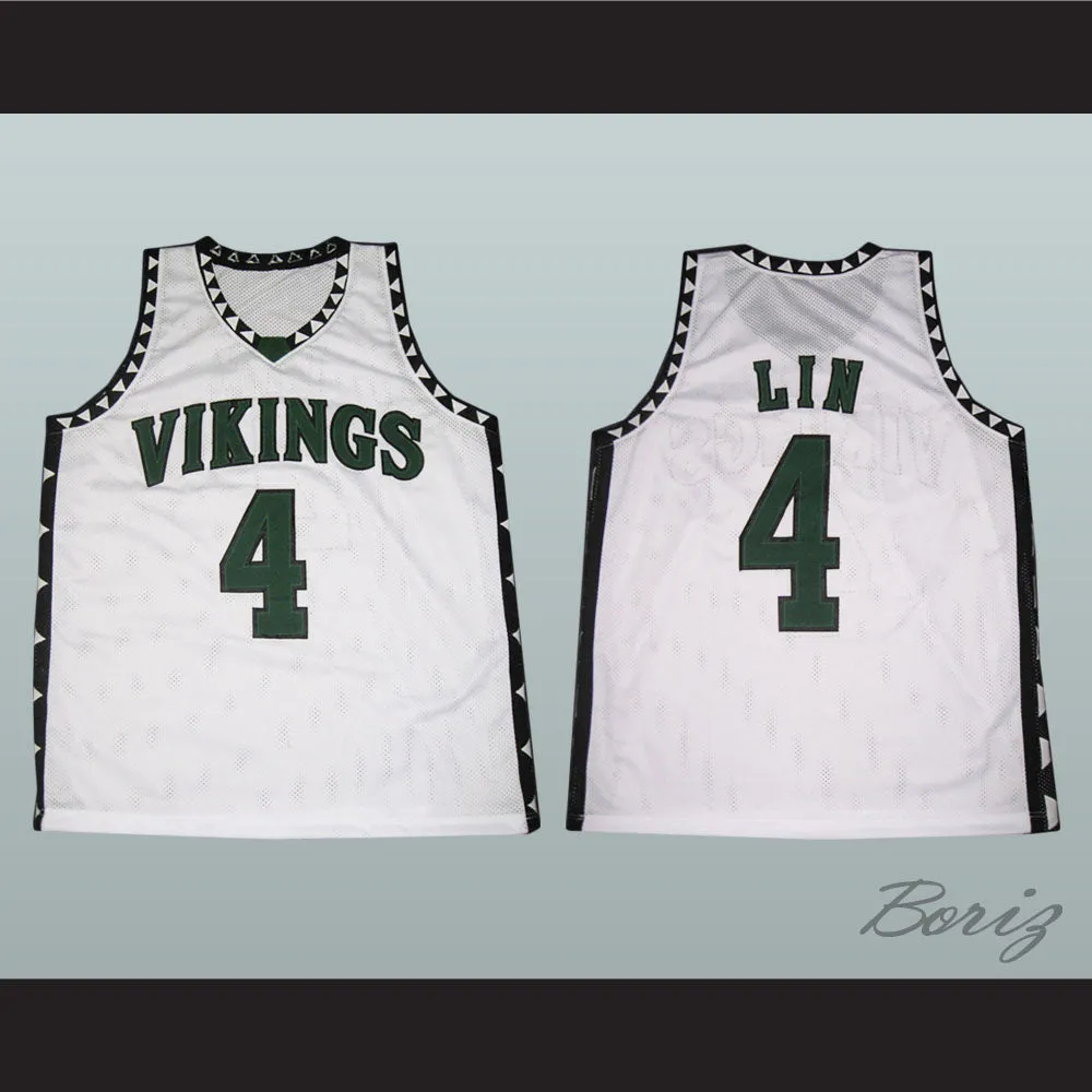 Jeremy Lin 4 Palo Alto Vikings High School White Basketball Jersey
