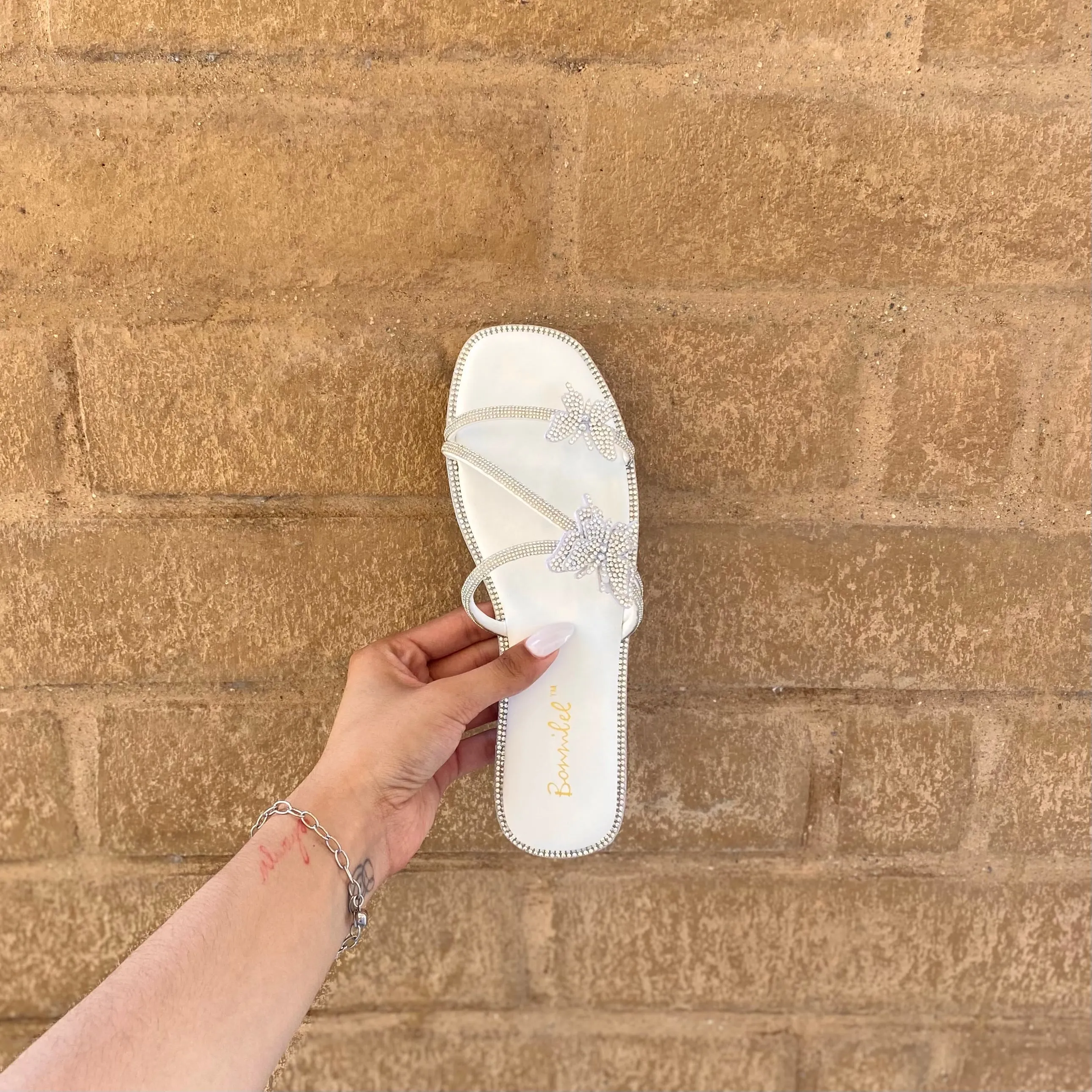 Julia Butterfly Sandals (White)