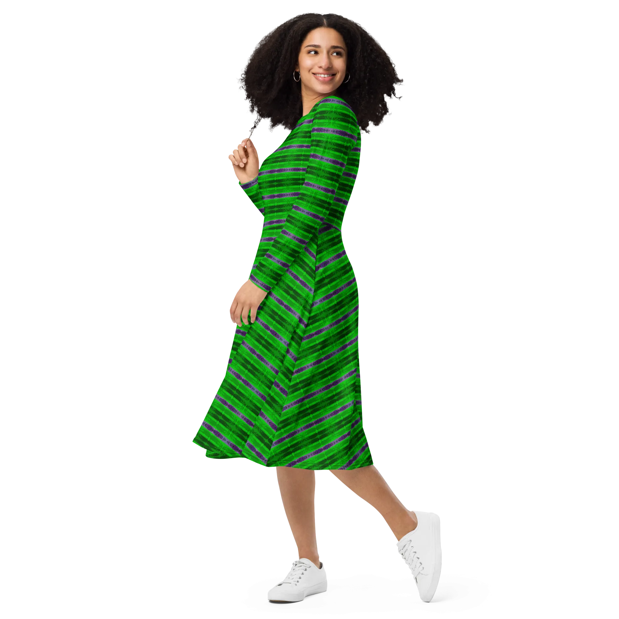 Long Sleeve Midi Dress (Her/Muliebris)(Rind#5 Rind Link Flip) RJSTH@Fabric#5 RJTHS2022 RJS