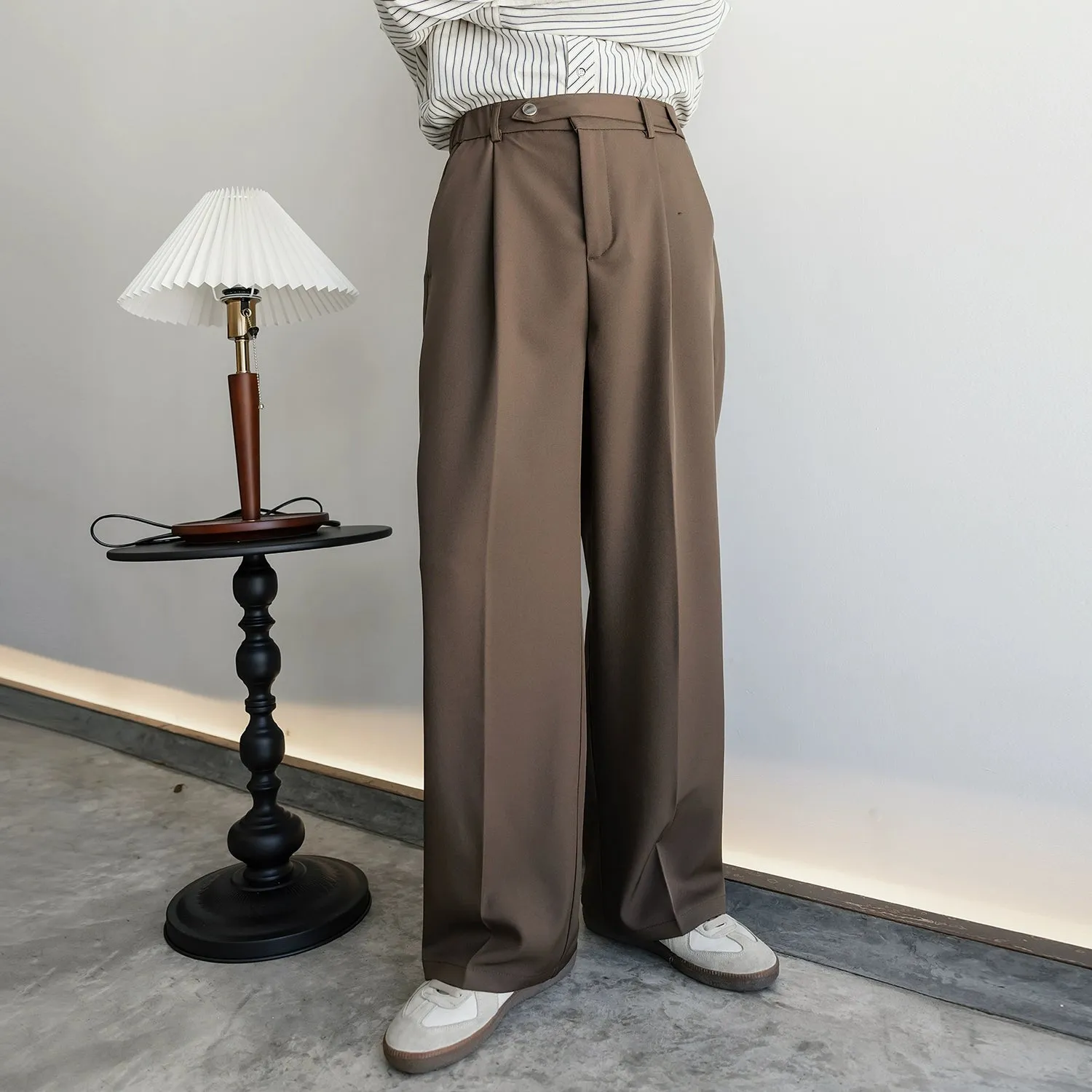 Loose Fit Wide-Leg Casual Pants