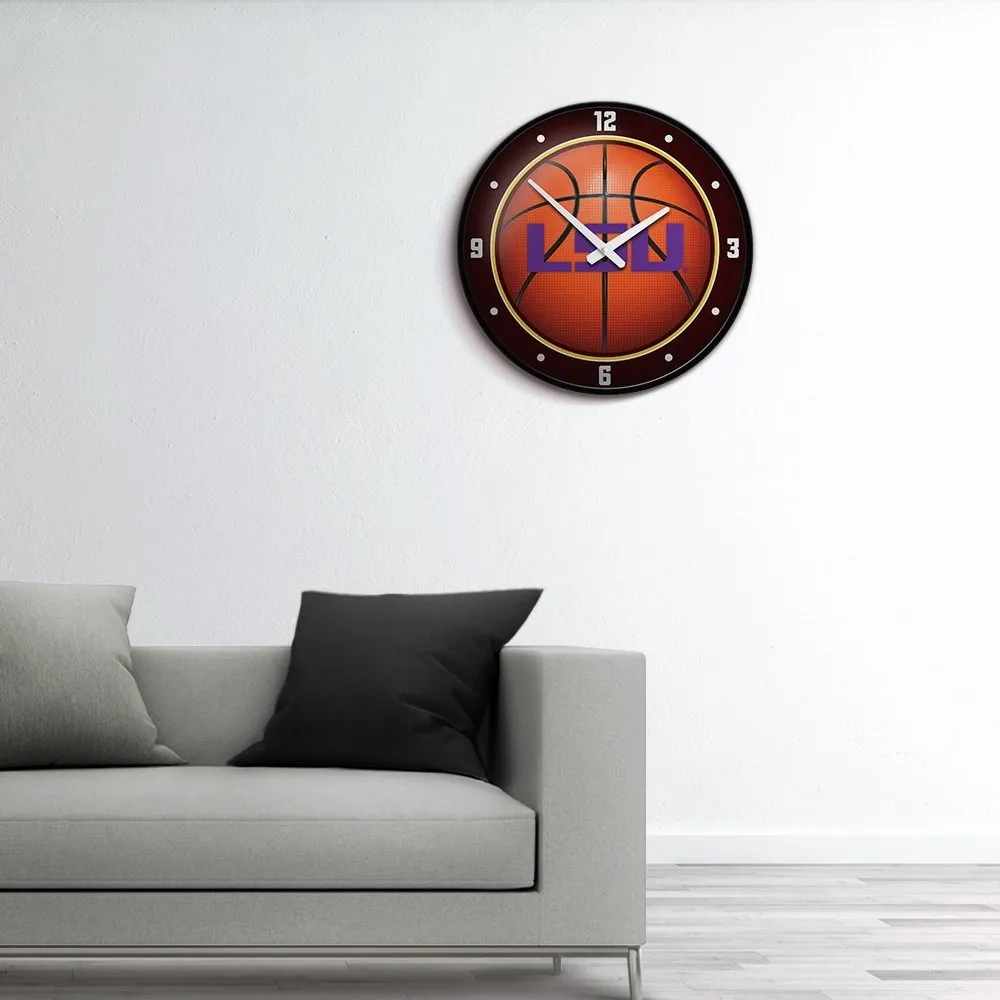 LSU Tigers: Basketball - Modern Disc Wall Clock