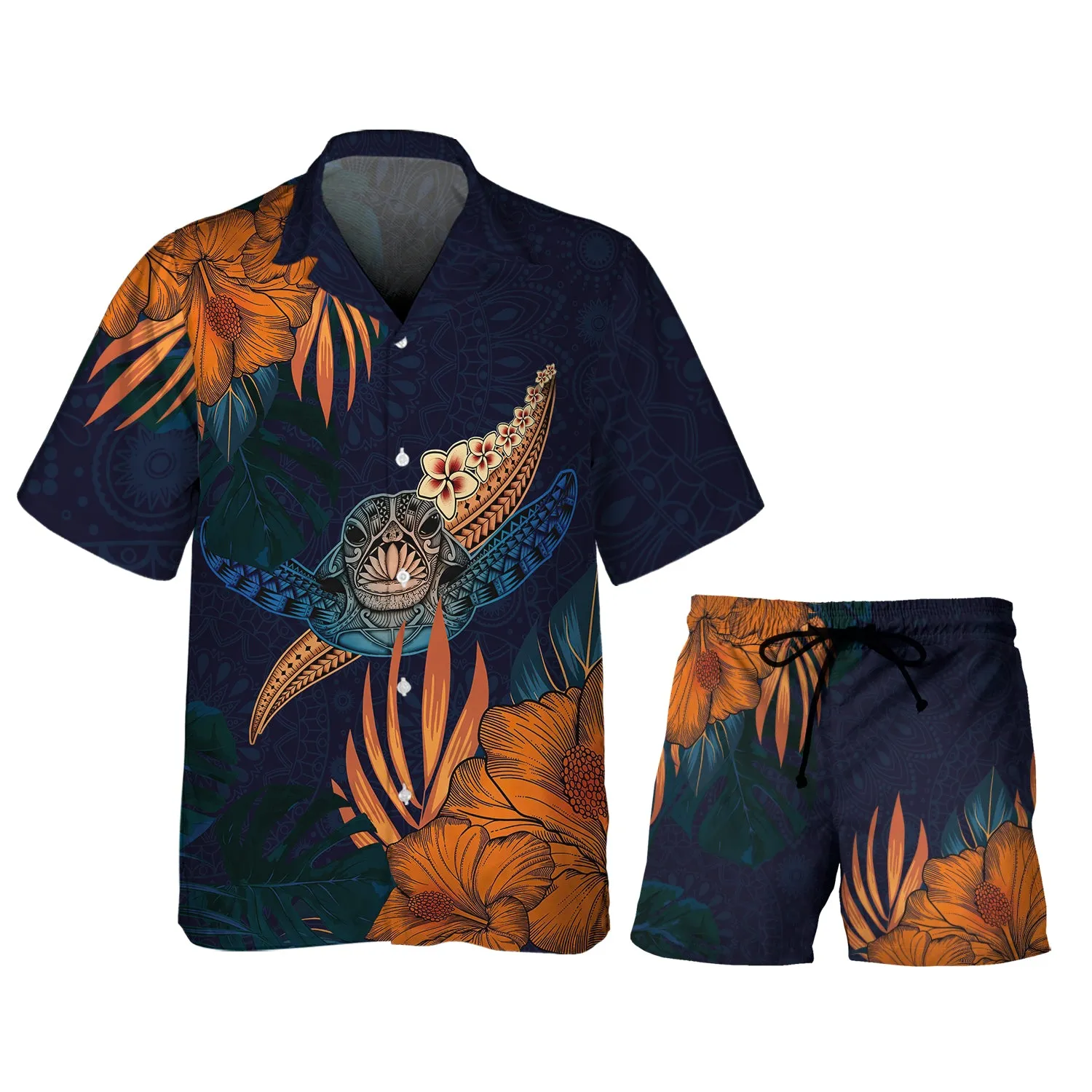 Mandala Turtle - 3D Hawaiian Men's