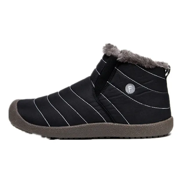 Men's Winter Shoes Solid Color Snow Boots - Blue/Gray/Black