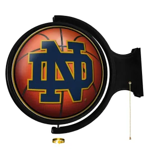 Notre Dame Fighting Irish: Basketball - Original Round Rotating Lighted Wall Sign