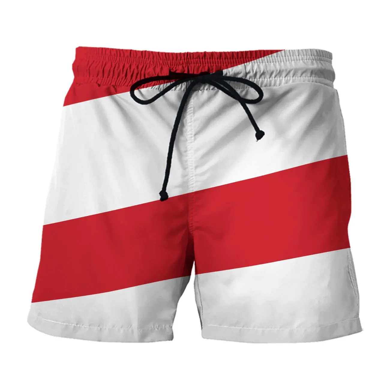 Puerto Rico Red And White - 3D Hawaiian Men's - NA93