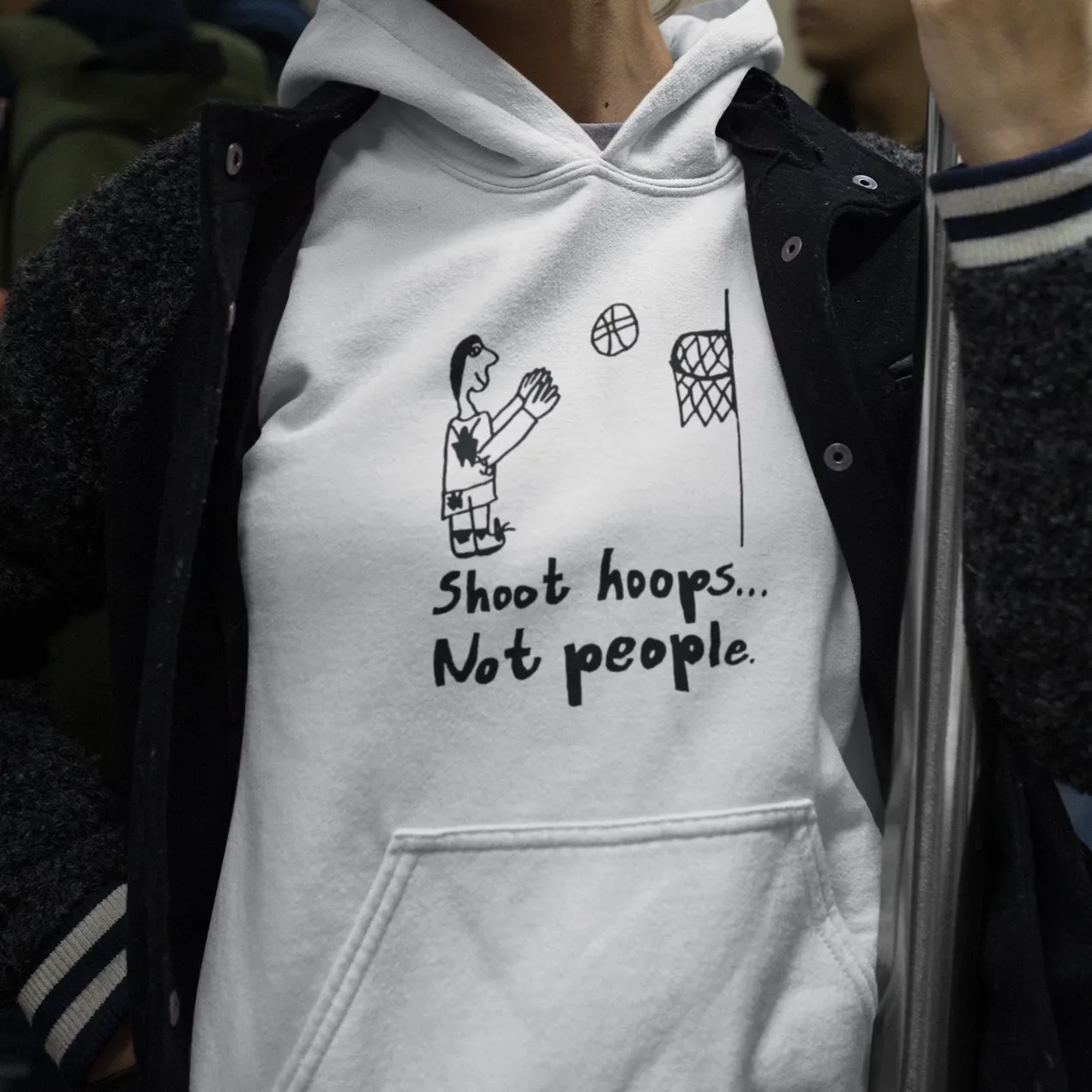 Shoot Hoops Not People 1994 Retro Unisex Hoodie