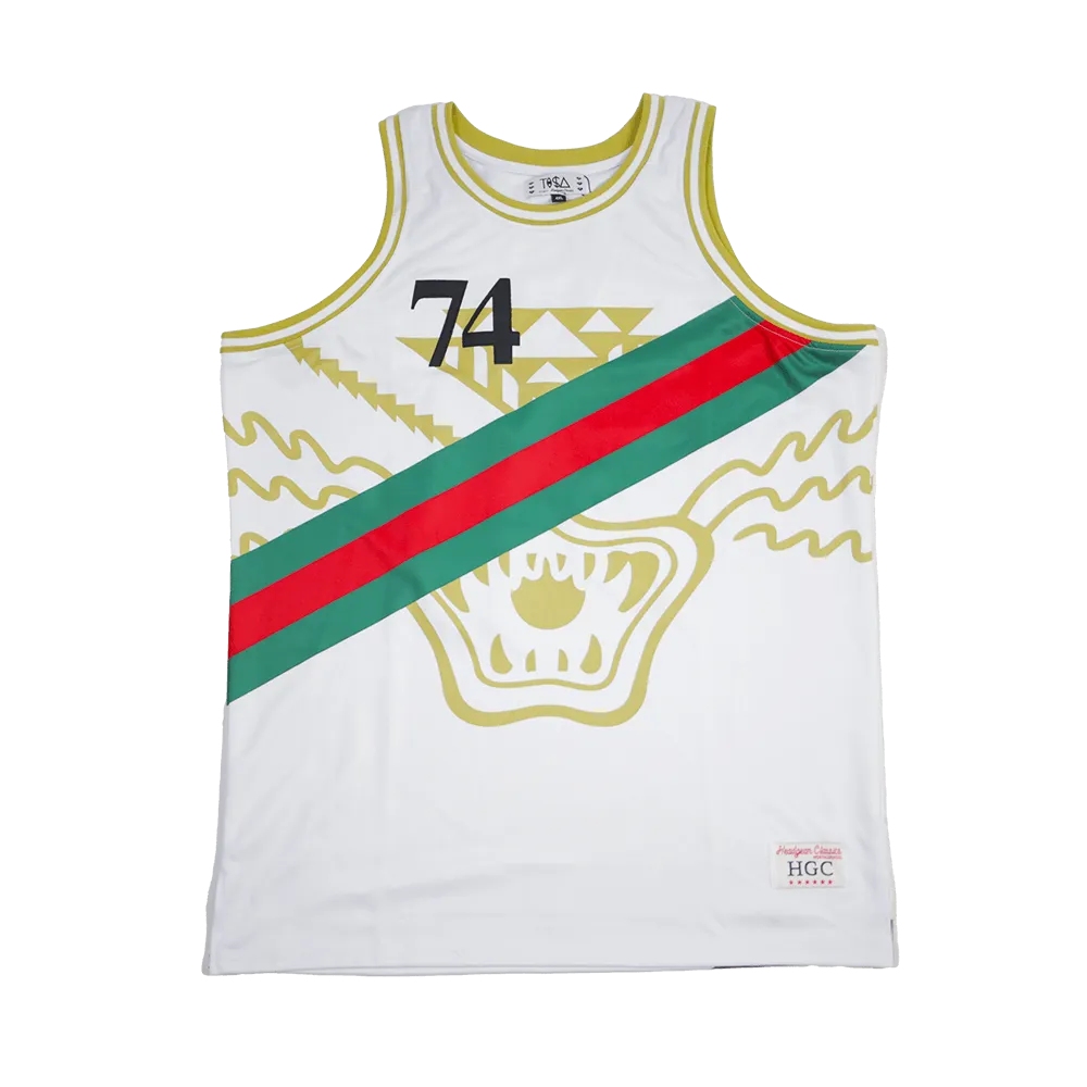 TISA STRIPED BASKETBALL JERSEY WHITE