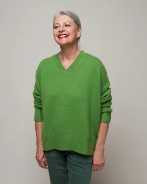 v-neck sweater - basil