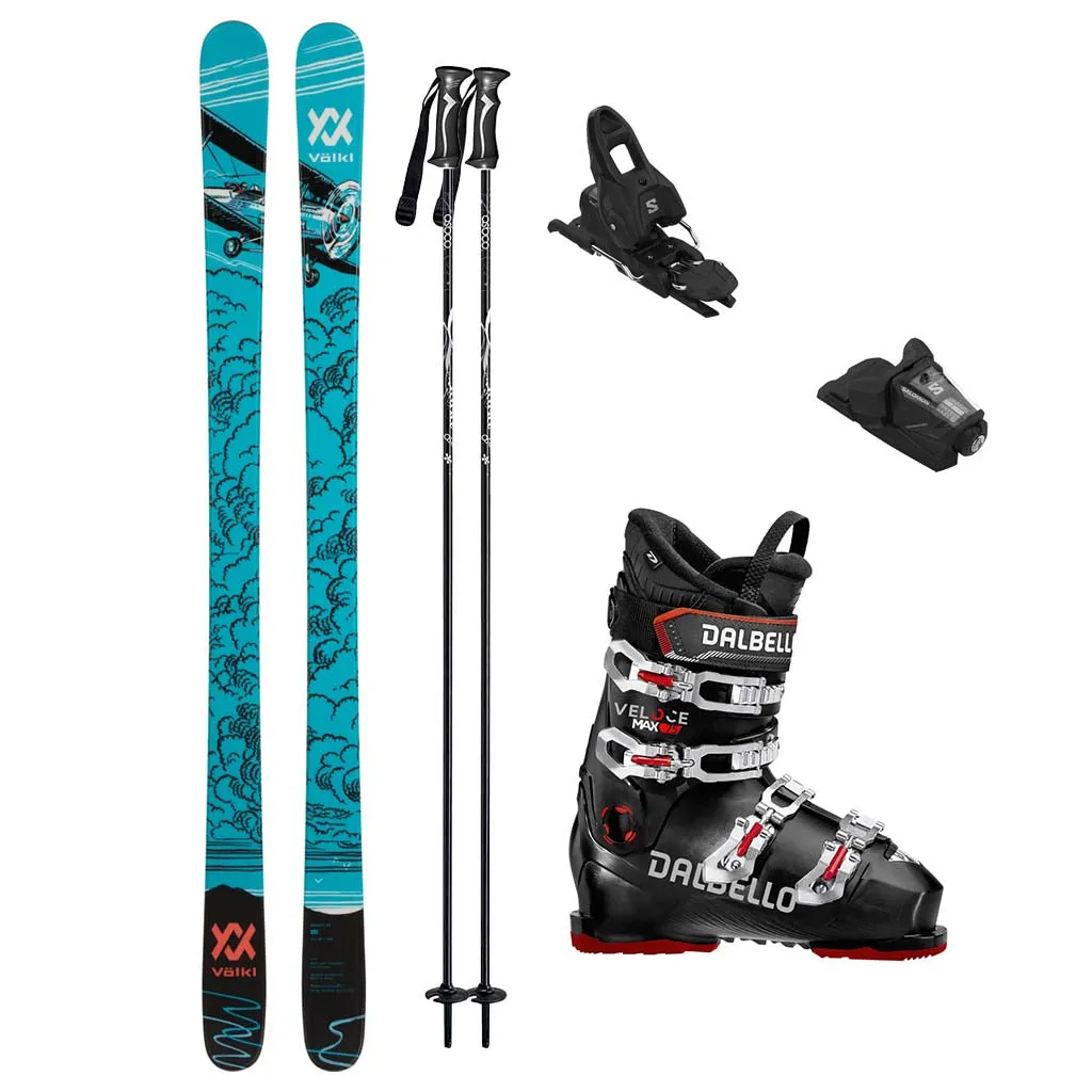 Volkl Revolt 81 Skis 2024 (Salomon Stage 10 Binding) with Dalbello Veloce MAX 75 Ski Boots 2025 Mens Ski Package